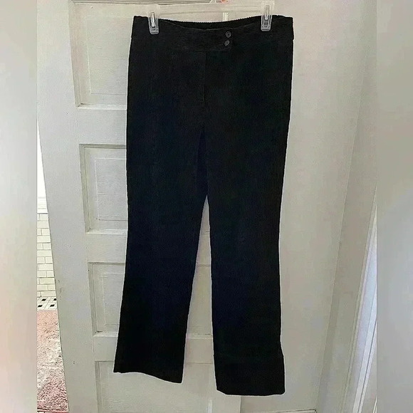 Anne Taylor black corduroy dress slacks woman, size 6 - Picture 1 of 8